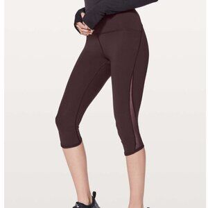 Lululemon Train Times Crop 17" Black Cherry